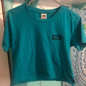 Blue Cropped Tee from PINK